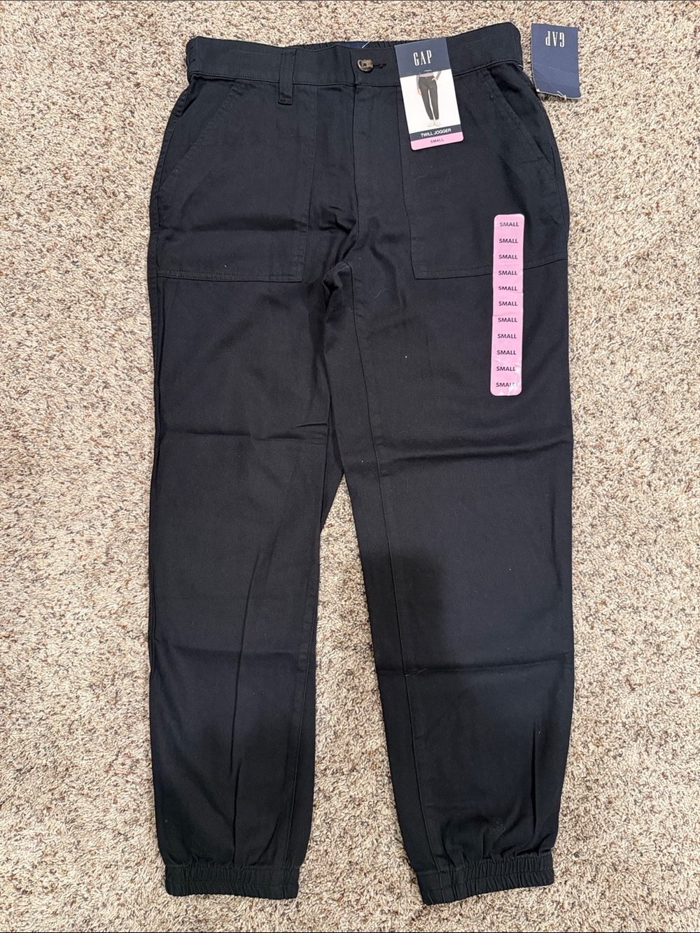 GAP Black Twill Jogger Pants